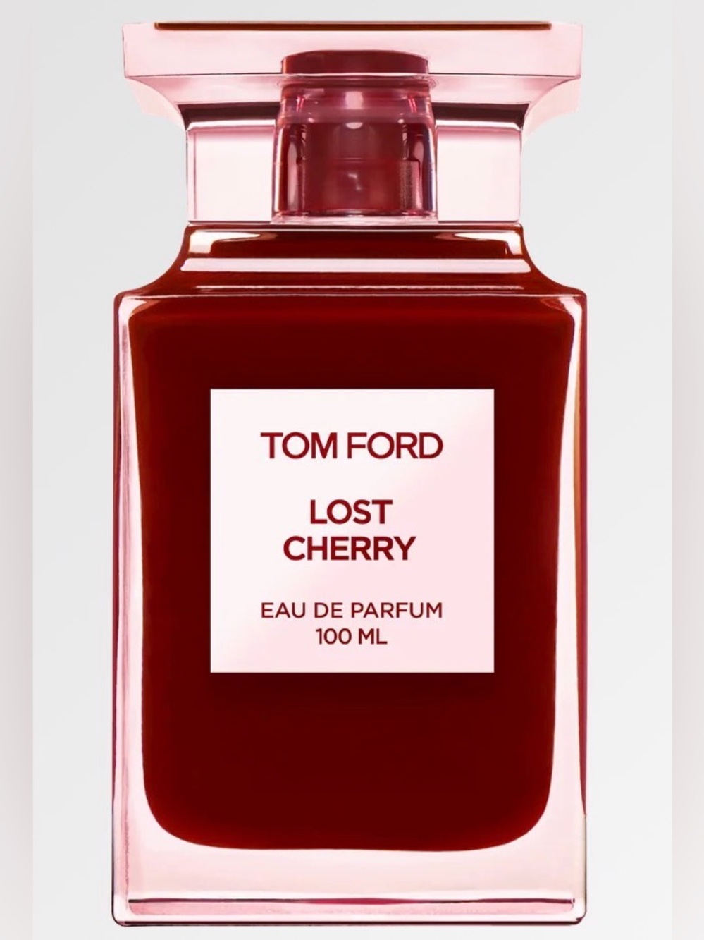 Tom Ford Lost Cherry Bottle in Rich Red with Pink Cap
